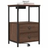 Cabinet de chevet avec tiroir 2 pcs Chêne brun 40 x 31 x 60 cm 616457616457