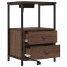 Cabinet de chevet avec tiroir 2 pcs Chêne brun 40 x 31 x 60 cm 616457616457