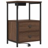 Cabinet de chevet avec tiroir 2 pcs Chêne brun 40 x 31 x 60 cm 616457616457