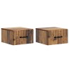 Cabinet de chevet mural 2 pcs Bois ancien 34,5 x 33 x 20 cm 616460616460