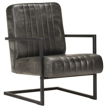 Chaise de canapé cantilever gris délavé cuir véritable 616462616462