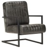 Chaise de canapé cantilever gris délavé cuir véritable 616462616462