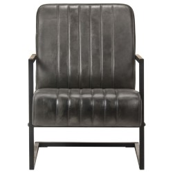 Chaise de canapé cantilever gris délavé cuir véritable 616462616462
