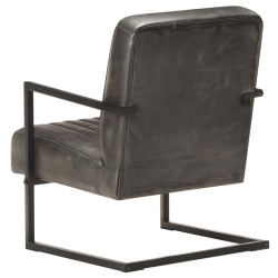 Chaise de canapé cantilever gris délavé cuir véritable 616462616462