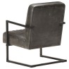 Chaise de canapé cantilever gris délavé cuir véritable 616462616462