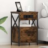 Cabinet de chevet avec tiroir 2 pcs Chêne fumé 40 x 31 x 60 cm 616468616468