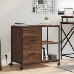 Cabinet avec Station de Charge Chêne brun 76 x 41 x 72 cm 616469616469