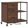 Cabinet avec Station de Charge Chêne brun 76 x 41 x 72 cm 616469616469