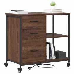 Cabinet avec Station de Charge Chêne brun 76 x 41 x 72 cm 616469616469