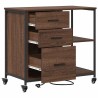 Cabinet avec Station de Charge Chêne brun 76 x 41 x 72 cm 616469616469