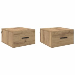 Cabinet de chevet 2 pc chêne artisanal 35 x 35 x 20 cm 616470616470