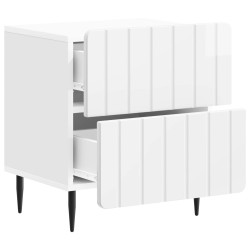 Cabinet de chevet 2 pcs Blanc brillant 43 x 34,5 x 49,5 cm 616472616472