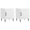 Cabinet de chevet 2 pcs Blanc brillant 43 x 34,5 x 50 cm 616473616473