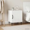 Cabinet de chevet 2 pcs Blanc brillant 43 x 34,5 x 50 cm 616473616473