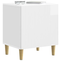 Cabinet de chevet 2 pcs Blanc brillant 43 x 34,5 x 50 cm 616474616474