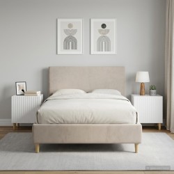 Cabinet de chevet 2 pcs Blanc brillant 43 x 34,5 x 50 cm 616474616474