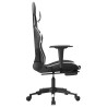 Chaise de jeu avec repose-pied Noir et blanc Similicuir 616477616477
