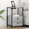 Cabinet de chevet avec tiroir 2 pcs Gris Sonoma 40 x 31 x 60 cm 616478616478