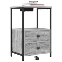 Cabinet de chevet avec tiroir 2 pcs Gris Sonoma 40 x 31 x 60 cm 616478616478