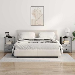 Cabinet de chevet avec tiroir 2 pcs Gris Sonoma 40 x 31 x 60 cm 616478616478