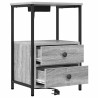 Cabinet de chevet avec tiroir 2 pcs Gris Sonoma 40 x 31 x 60 cm 616478616478