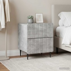 Cabinet de chevet 2 pcs Gris béton 43 x 34,5 x 49,5 cm 616479616479