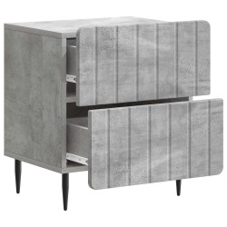 Cabinet de chevet 2 pcs Gris béton 43 x 34,5 x 49,5 cm 616479616479