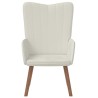 Chaise de relaxation Blanc crème Velours 616480616480