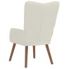 Chaise de relaxation Blanc crème Velours 616480616480