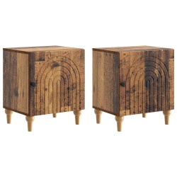 Cabinet de chevet 2 pcs Bois ancien 43 x 34,5 x 50 cm 616489616489