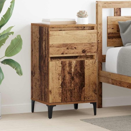Cabinet de chevet avec tiroir 2 pcs Bois ancien 40 x 35 x 70 cm 616492616492