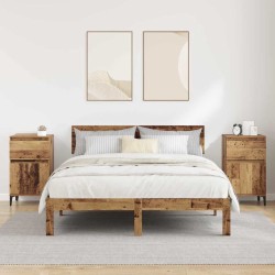 Cabinet de chevet avec tiroir 2 pcs Bois ancien 40 x 35 x 70 cm 616492616492