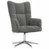 Chaise de relaxation avec tabouret Gris foncé Velours 616493616493