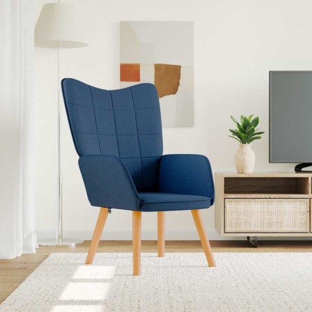 Chaise de relaxation Bleu Tissu 616494616494