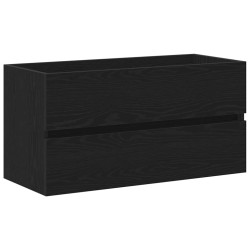 Meuble de Lavabo de Salle de Bain Chêne noir 90 x 39 x 62 cm 616502616502