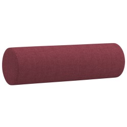 Canapé 3 places avec oreillers décoratifs bordeaux 180 cm tissu 616503616503