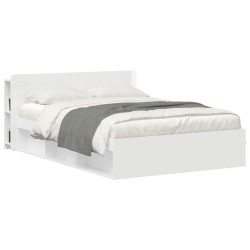 Cabinet de Tête de Lit Blanc brillant Bois d'ingénierie 616505616505