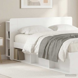 Cabinet de Tête de Lit Blanc brillant Bois d'ingénierie 616505616505