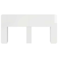 Cabinet de Tête de Lit Blanc brillant Bois d'ingénierie 616505616505
