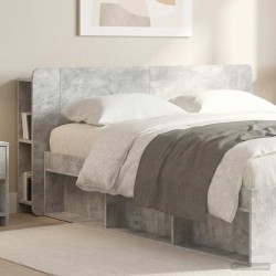 Cabinet de Tête de Lit Gris béton Bois d'ingénierie 616506616506