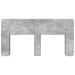Cabinet de Tête de Lit Gris béton Bois d'ingénierie 616506616506
