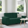 Canapé 2 places vert foncé 180 x 78 x 84 cm velours 616511616511