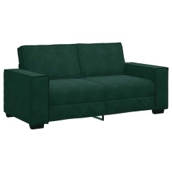 Canapé 2 places vert foncé 180 x 78 x 84 cm velours 616511616511
