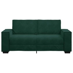 Canapé 2 places vert foncé 180 x 78 x 84 cm velours 616511616511