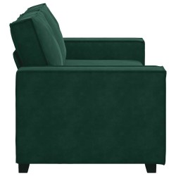 Canapé 2 places vert foncé 180 x 78 x 84 cm velours 616511616511