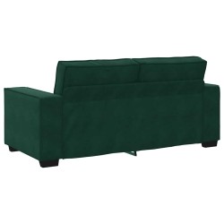 Canapé 2 places vert foncé 180 x 78 x 84 cm velours 616511616511