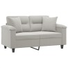 Canapé 2 places avec oreillers gris clair 120 cm 616513616513