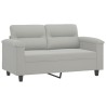 Canapé 2 places avec oreillers gris clair 120 cm 616513616513