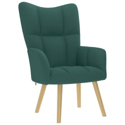 Chaise de relaxation Vert foncé Tissu 616526616526