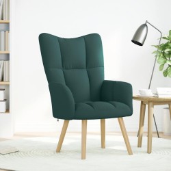 Chaise de relaxation Vert foncé Tissu 616526616526